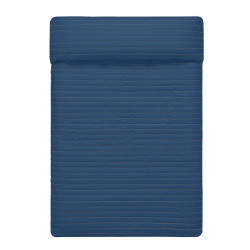 Colcha Reversible HappyFriday Basic Dash Blanco Azul marino 180 x 260