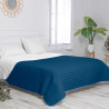 Colcha Reversible HappyFriday Basic Dash Blanco Azul marino 240 x 260