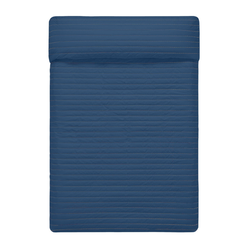 Colcha Reversible HappyFriday Basic Dash Blanco Azul marino 200 x 260 Colcha Reversible HappyFriday Basic Dash Blanco Azul marino 200 x 260