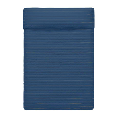 Colcha Reversible HappyFriday Basic Dash Blanco Azul marino 200 x 260