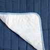Colcha Reversible HappyFriday Basic Dash Blanco Azul marino 200 x 260