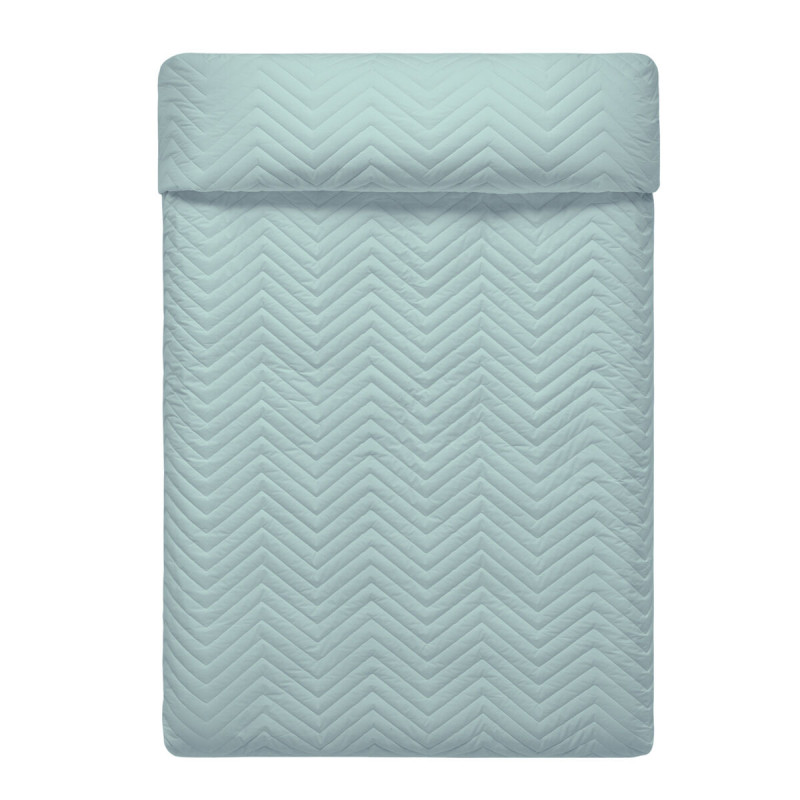 Colcha Reversible HappyFriday Basic Arista Azul marino Menta 270 x 260