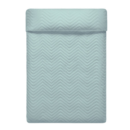 Colcha Reversible HappyFriday Basic Arista Azul marino Menta 270 x 260