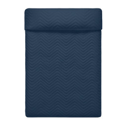 Colcha Reversible HappyFriday Basic Arista Azul marino Menta 270 x 260
