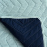 Colcha Reversible HappyFriday Basic Arista Azul marino Menta 270 x 260