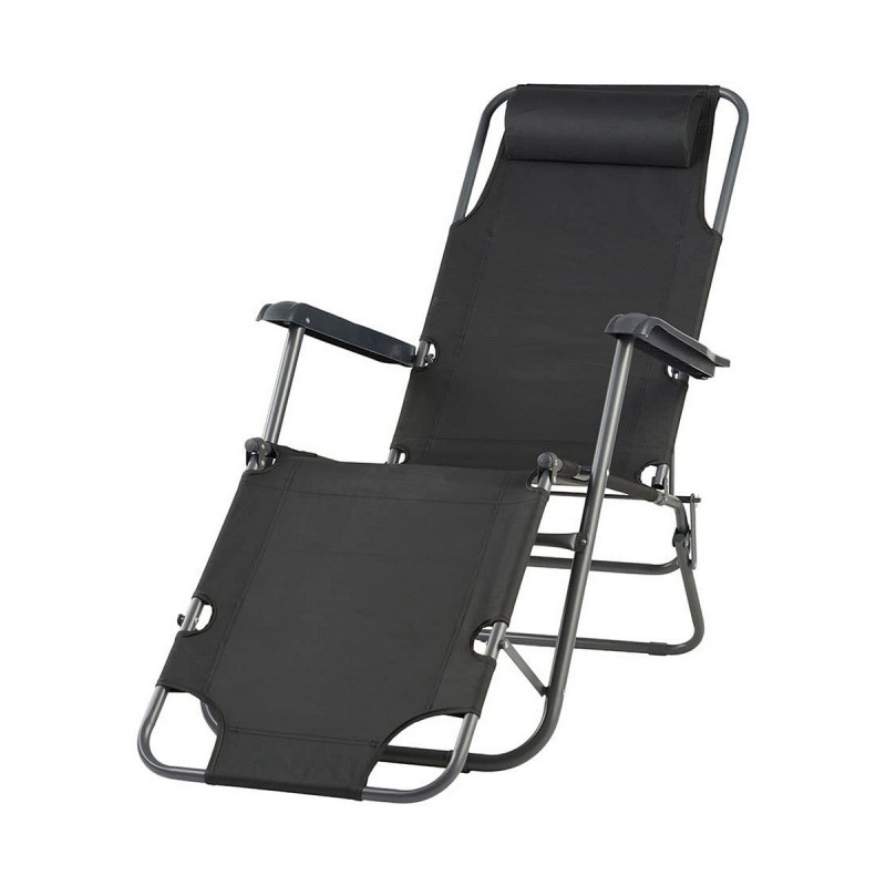 Tumbona Negro (178 x 60 x 95 cm) Tumbona Negro (178 x 60 x 95 cm)