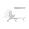Tumbona IPAE Progarden Zircone Plegable Con ruedas Blanco Polipropilen
