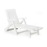 Tumbona IPAE Progarden Zircone Plegable Con ruedas Blanco Polipropilen
