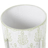 Set de Maceteros Alexandra House Living Blanco Verde Metal Hojas Con s