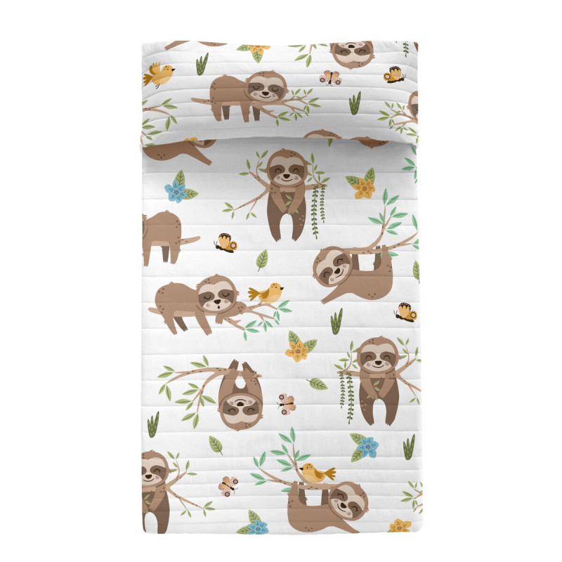Colcha HappyFriday Moshi Moshi Multicolor 180 x 260 cm Oso perezoso Colcha HappyFriday Moshi Moshi Multicolor 180 x 260 cm Oso perezoso