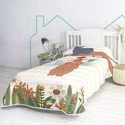 Colcha HappyFriday Mr Fox Jungle Life Multicolor 200 x 260 cm