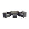 Muebles de Jardín SP Berner Diva Tropea Antracita Gris oscuro (4 Piez
