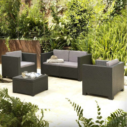 Muebles de Jardín SP Berner Diva Tropea Antracita Gris oscuro (4 Piez