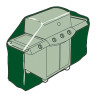 Funda Protectora para Barbacoa Altadex Verde Polietileno 103 x 58 x 58