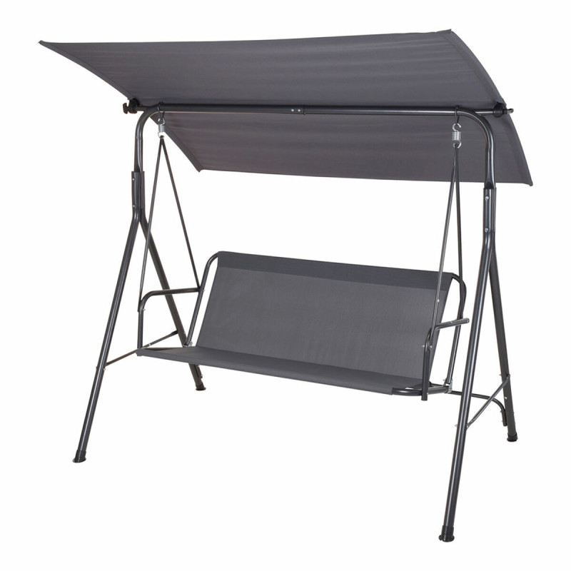 Balancín de jardín con toldo Progarden Jardín Gris oscuro 170 x 120 Balancín de jardín con toldo Progarden Jardín Gris oscuro 170 x 120