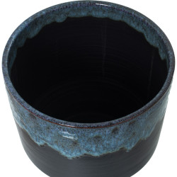 Set de Maceteros Alexandra House Living Azul Negro Cerámica (3 Piezas