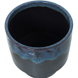 Set de Maceteros Alexandra House Living Azul Negro Cerámica (3 Piezas