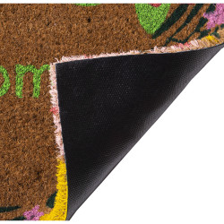 Felpudo Alexandra House Living Welcome Marrón 40 x 2 x 60 cm Flores