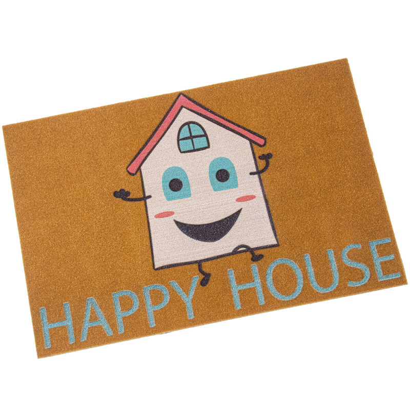 Felpudo Alexandra House Living HAPPY HOUSE 40 x 1 x 60 cm