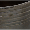Set de Maceteros Alexandra House Living Gris Cerámica Rayas (3 Piezas