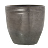 Set de Maceteros Alexandra House Living Gris Cerámica Rayas (3 Piezas
