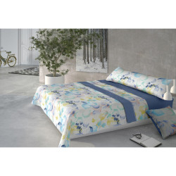 Juego de funda nórdica Pierre Cardin HOJARASCA Azul Cama de 90 3 Piez