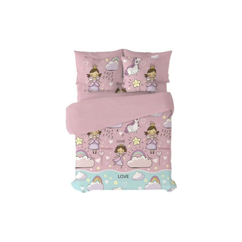 Juego de funda nórdica Pierre Cardin Morgana Rosa Cama de 90 3 Piezas