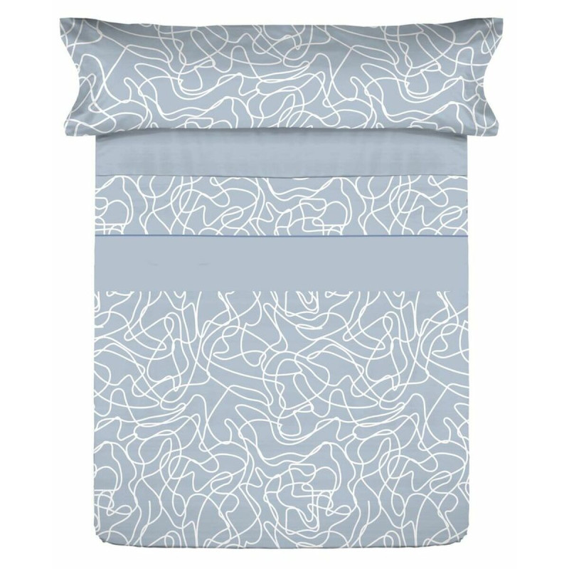 Juego de Sábanas Tejidos Reina Azul Cama de 105