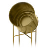 Set de Maceteros Alexandra House Living Dorado Metal Con soporte (3 Pi