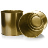 Set de Maceteros Alexandra House Living Dorado Metal Con soporte (3 Pi