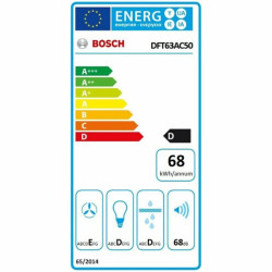 Campana Convencional BOSCH DFT63AC50 60 cm 360 m³/h 68 dB 146W Acero