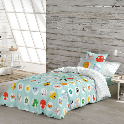 Funda Nórdica Lemon Ribbon Points Cama de 80/90 150 x 220 cm Reversib
