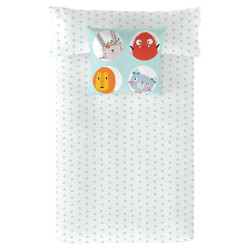 Funda Nórdica Lemon Ribbon Points Cama de 80/90 150 x 220 cm Reversib