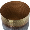 Set de Maceteros Alexandra House Living Dorado Celeste Metal (2 Piezas