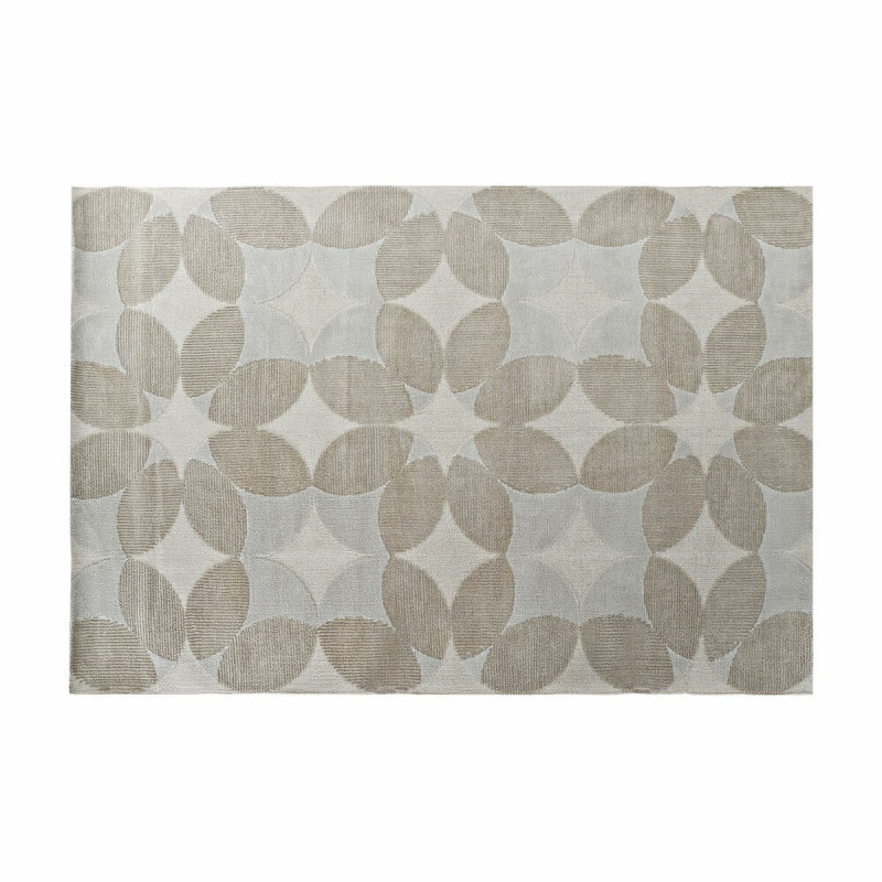 Alfombra DKD Home Decor Beige Poliéster Círculos (160 x 230 x 0.9 cm