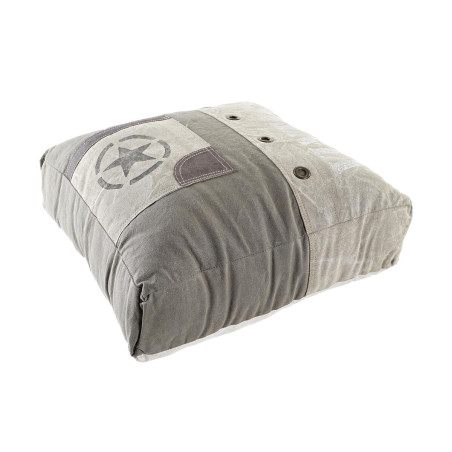 Cojín DKD Home Decor De suelo Beige Marrón Poliéster Algodón Piel