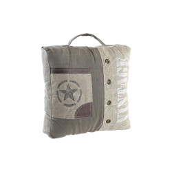 Cojín DKD Home Decor De suelo Beige Marrón Poliéster Algodón Piel