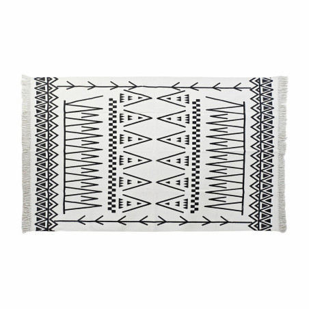 Alfombra DKD Home Decor Negro Blanco Ikat (120 x 180 x 0,7 cm)