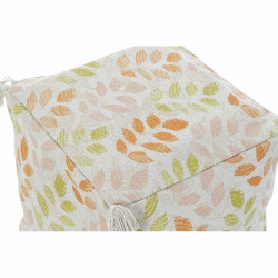 Cojín de suelo DKD Home Decor Beige Hoja de planta Shabby Chic 40 x 4