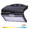 Aplique de Pared EDM Sensor de Movimiento Solar 6 W Negro (6500 K)