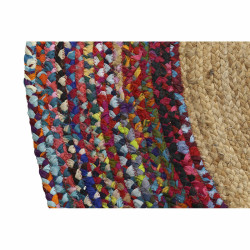 Alfombra DKD Home Decor Poliéster Algodón Multicolor Jute (200 x 200