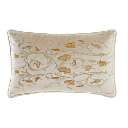 Cojín DKD Home Decor Dorado 50 x 10 x 30 cm Flores