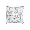 Cojín DKD Home Decor Azul Blanco Cuadrada Flores Neoclásico 45 x 10