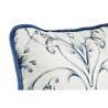 Cojín DKD Home Decor Azul Blanco Cuadrada Flores Neoclásico 45 x 10