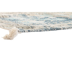 Alfombra DKD Home Decor Acabado envejecido Azul Algodón Árabe (120 x