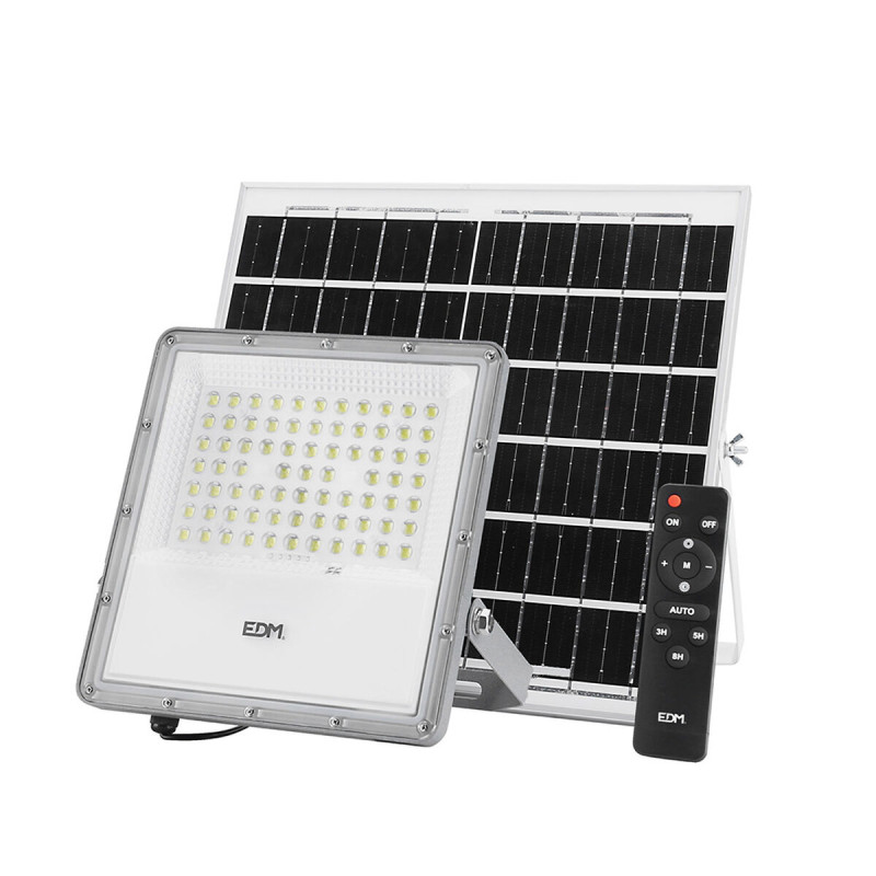 Foco Proyector EDM Mando a distancia Panel solar fotovoltaico 200 W 15
