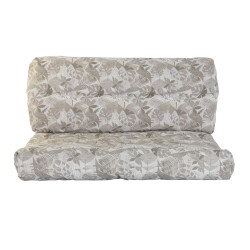 Cojín DKD Home Decor De suelo Gris Marrón claro Aluminio Hoja de pla