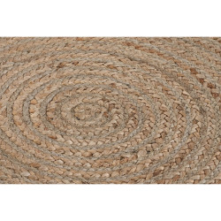 Alfombra DKD Home Decor Scandi Verde Marrón claro Jute (150 x 150 x 1