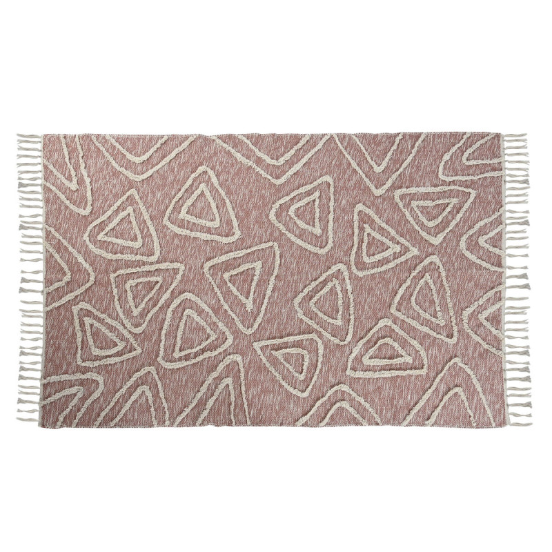 Alfombra DKD Home Decor Rosa Terracota Blanco Flecos Urbano (120 x 180