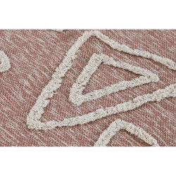 Alfombra DKD Home Decor Rosa Terracota Blanco Flecos Urbano (160 x 230